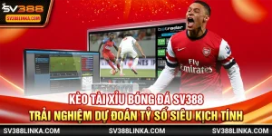 Kèo tài xỉu bóng đá SV388 - Trải nghiệm dự đoán tỷ số siêu kịch tính