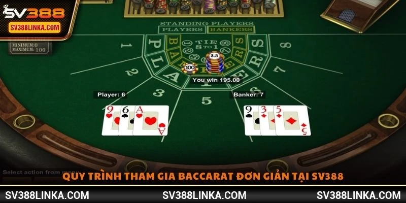 Quy trình tham gia baccarat đơn giản tại SV388