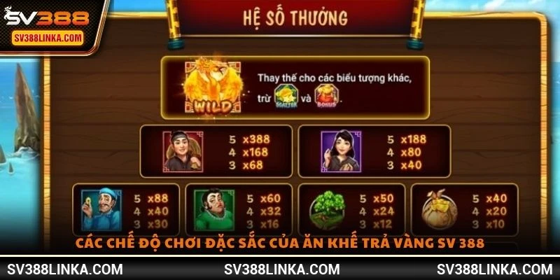 Các chế độ chơi đặc sắc của Ăn Khế Trả Vàng SV 388