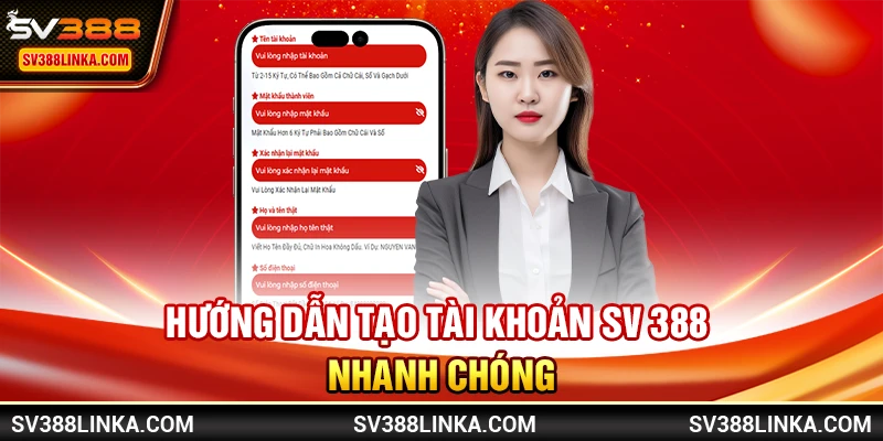 Hướng dẫn tạo tài khoản SV 388 nhanh chóng